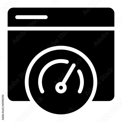 optimization analysis glyph icon
