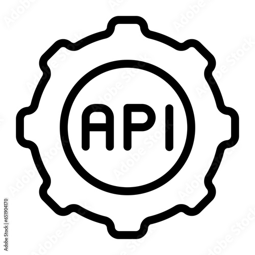 gear line icon