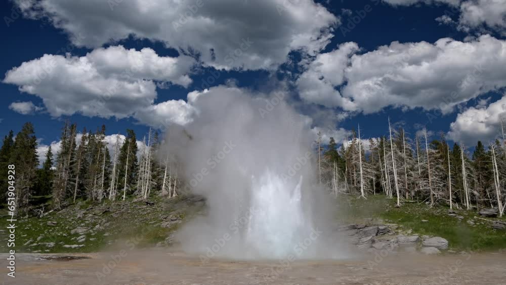 erupting Grand Geyser, Upper Geyser Basin, Yellowstone National Park, Wyoming, United States of America erupting Grand Geyser, Upper Geyser Basin, Yellowstone National Park, Wyoming, United States of America