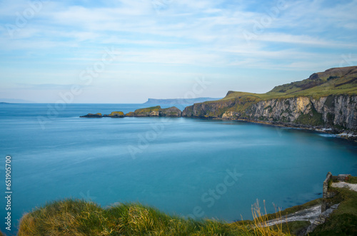 The World Famous Antrim Coast at Larrybane in County Antrim In Northern Ireland 