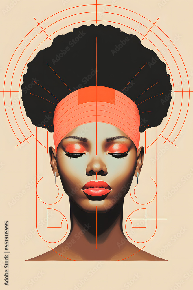 Reflexões em Ébano: Compreendendo o Dia da Consciência Negra, AI Generativa - obrazy, fototapety, plakaty 