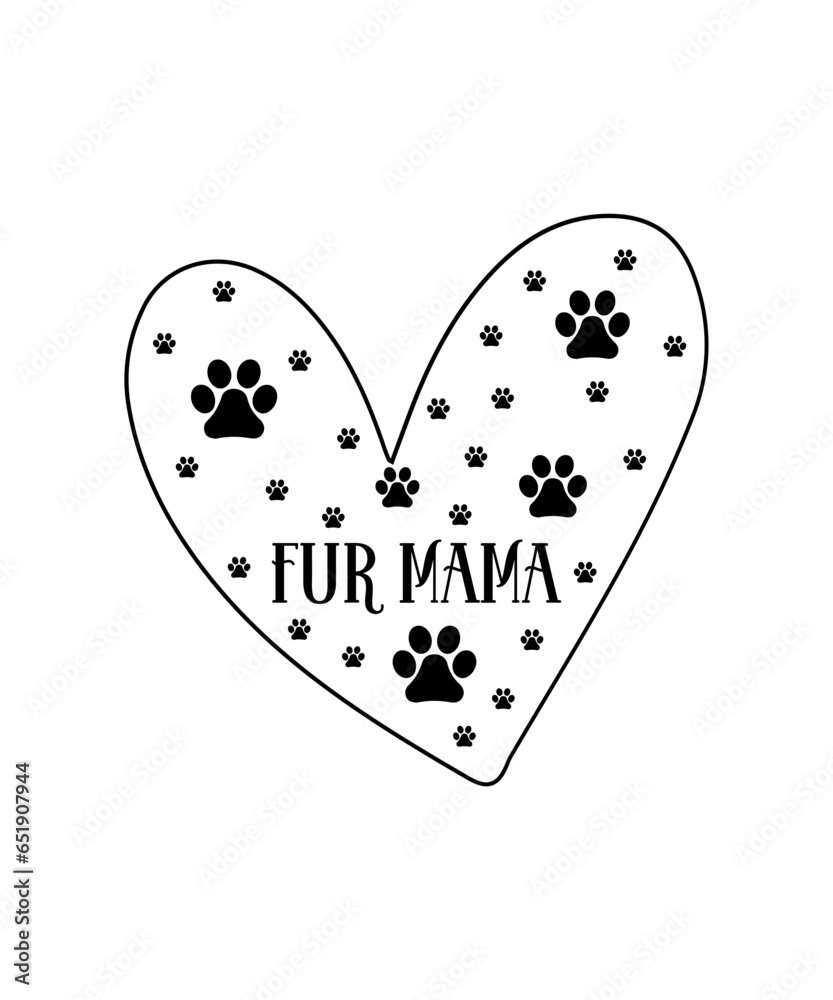 Dog Clipart Bundle, Dog Svg Bundle, Paw Prints Svg, Dog Monogram Svg