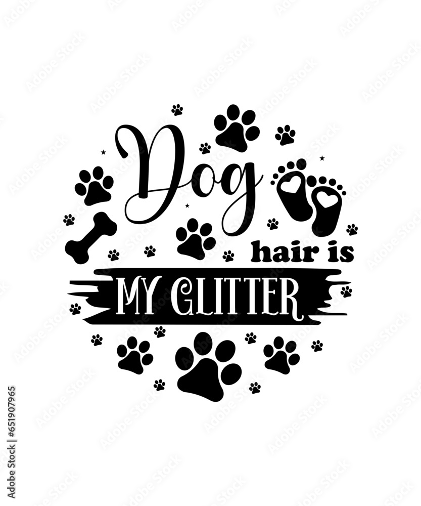 Dog Clipart Bundle, Dog Svg Bundle, Paw Prints Svg, Dog Monogram Svg