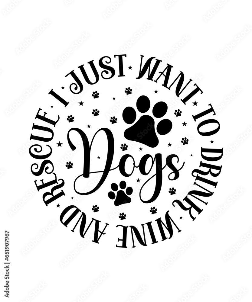 Dog Clipart Bundle, Dog Svg Bundle, Paw Prints Svg, Dog Monogram Svg