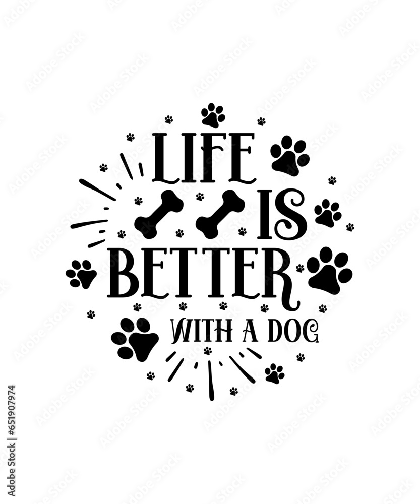 Dog Clipart Bundle, Dog Svg Bundle, Paw Prints Svg, Dog Monogram Svg