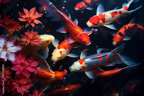 gold fishes in a aquarium