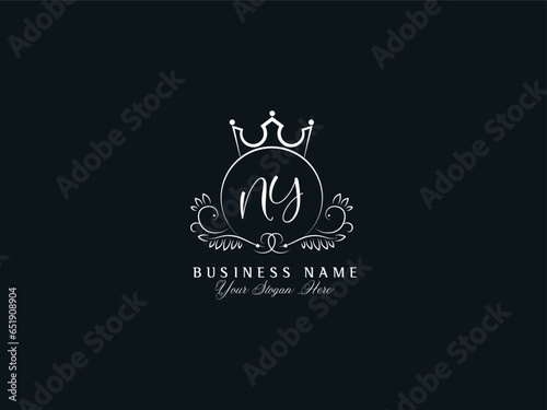 Initials NY Logo Icon, Stylish Signature Ny yn Logo Letter Design For Fashion Shop