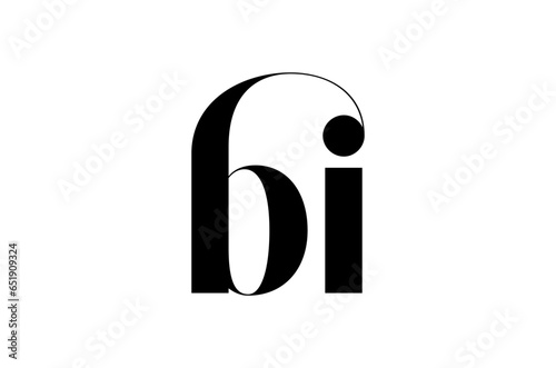 BI typography brand name initial letters icon.