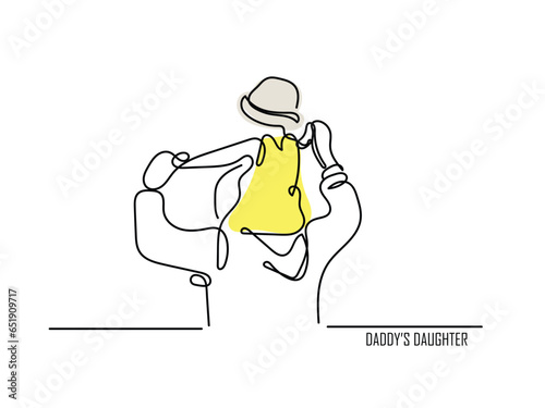 illustration of a father and kid on fathers day