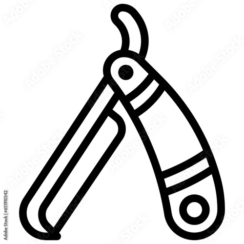 STRAIGHT RAZOR filled outline icon,linear,outline,graphic,illustration