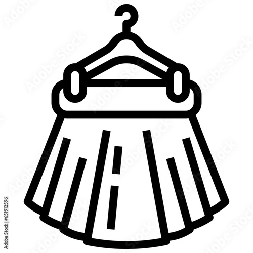 SKIRT filled outline icon,linear,outline,graphic,illustration