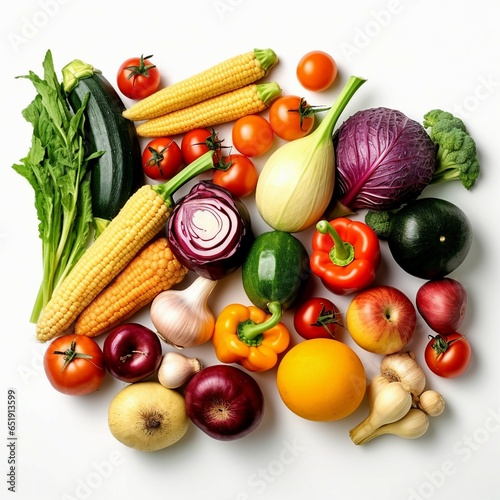 vegetables isolated on a white background