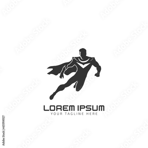 super man minimal logo vector