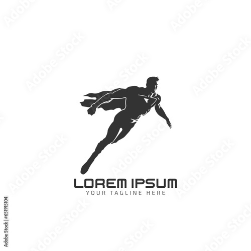 Super man minimal logo vector icon
