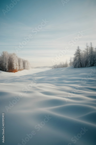 Abstract lines of winter texture background in white color © Daniela