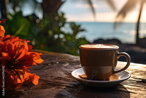 morning cup of tea on table