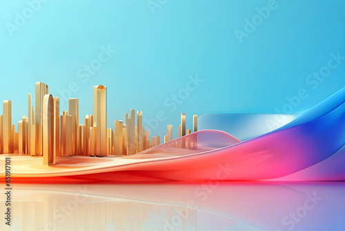 conceptual image of modern city   futuristic city illuminated with vibrant colors. Generative AI 