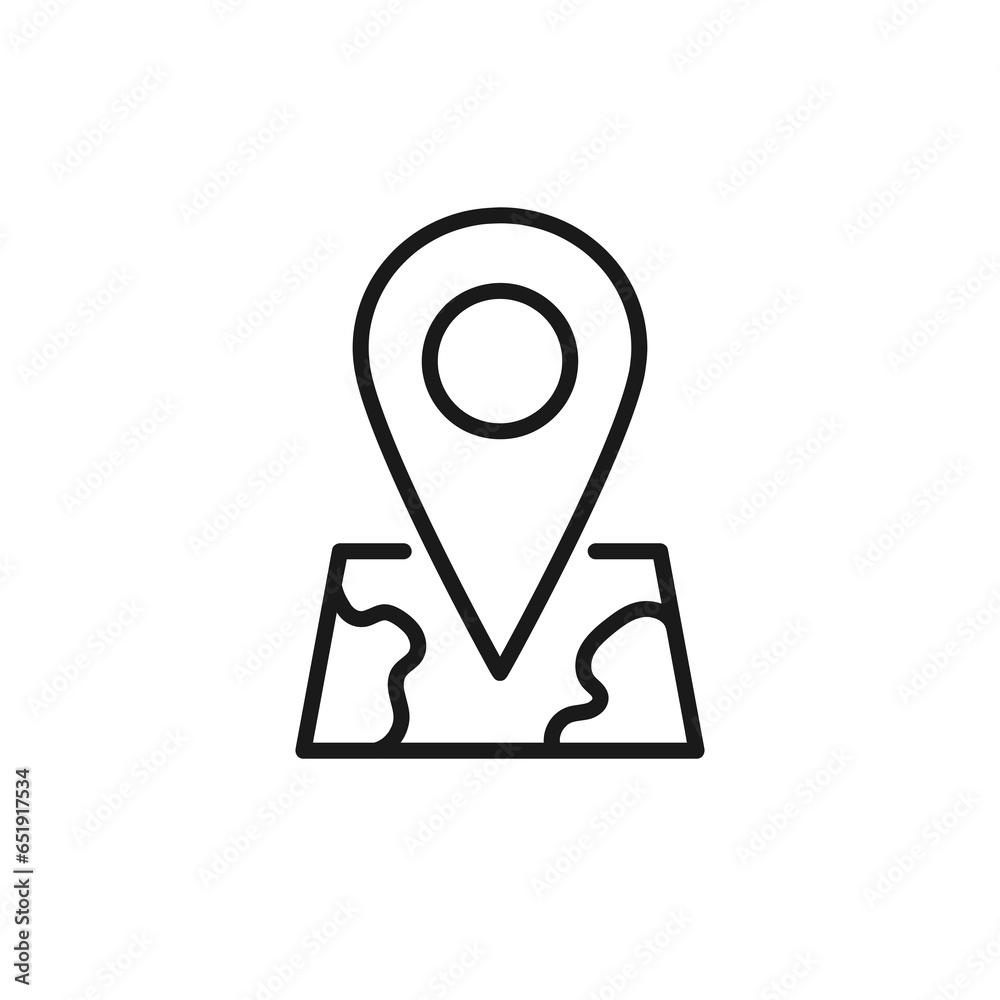 Location pin line icon with editable stroke. Vector illustration. Location pin line icon with editable stroke. Vector illustration.