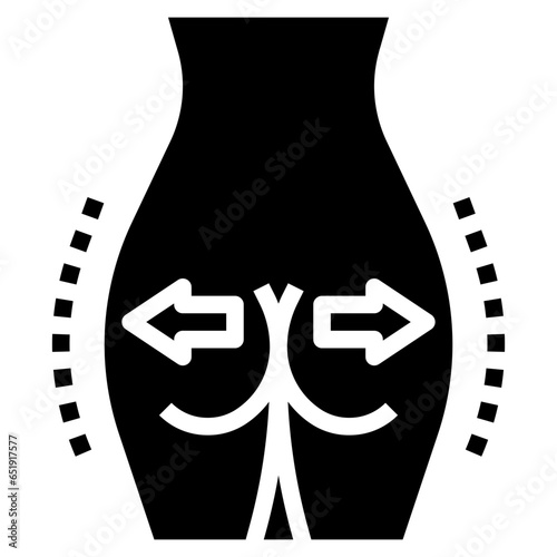 BUTT AUGMENTATION filled outline icon,linear,outline,graphic,illustration