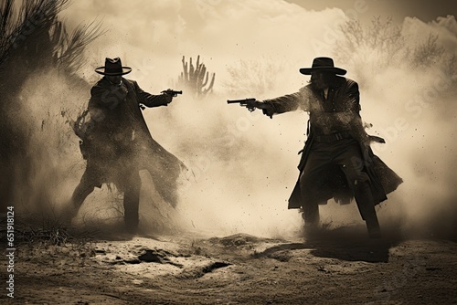 Cowboy Gun Fight © Garrett