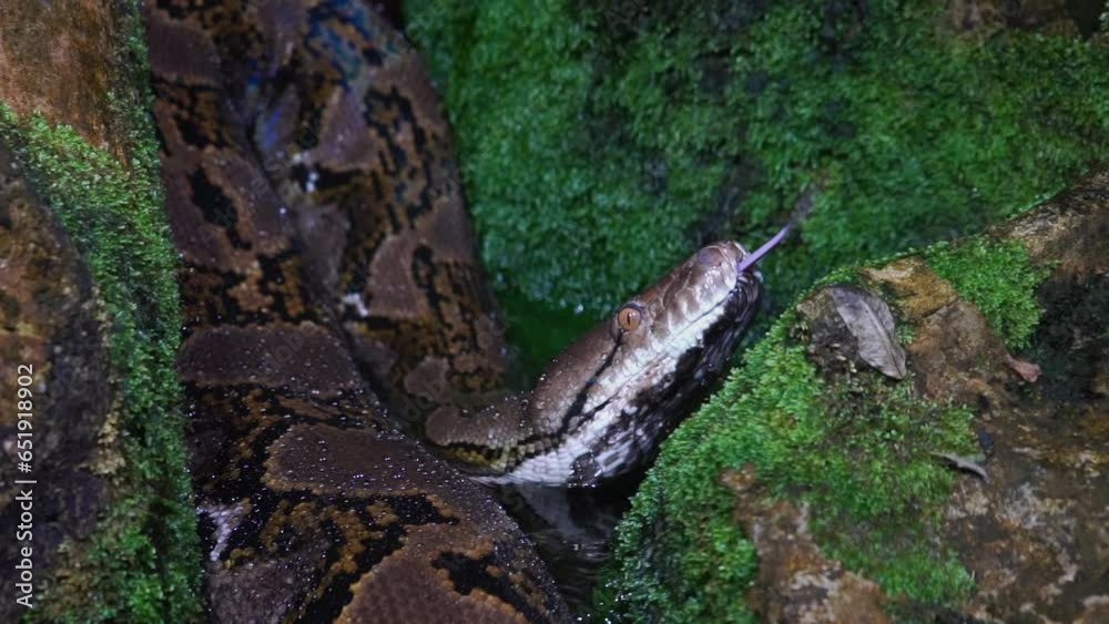 Close up view of the python Close up view of the python