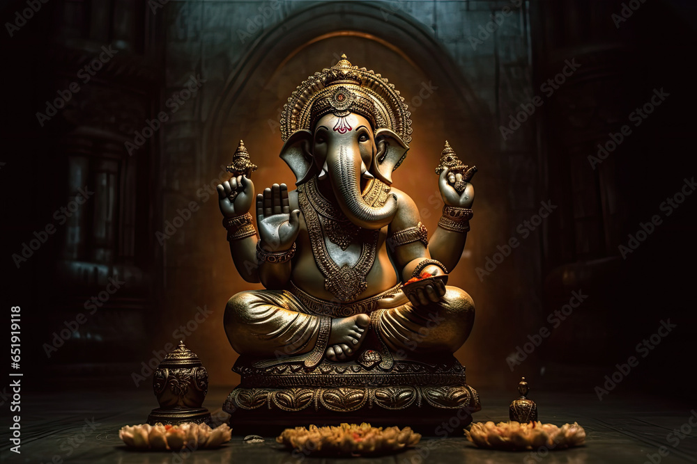 a Lord Ganpati, Ganesha. Generative Ai