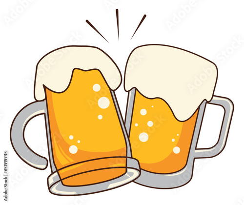 Beer mug cheers drink