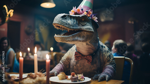 Party Dinosaurier feiert Geburtstag photo