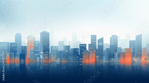 City Skyline - presentation background, wallpaper, art, hotel, lobby, print © Abas