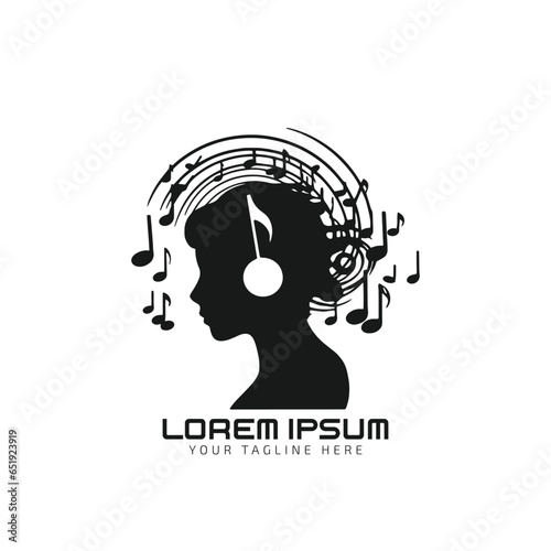 music icons with man logo vector