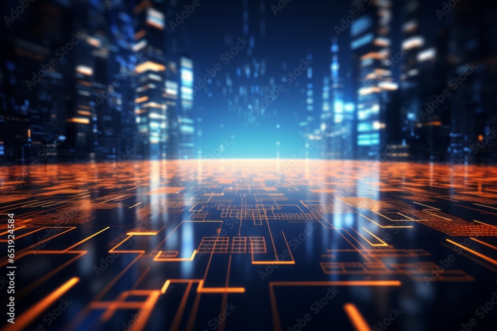 Fototapeta premium cybernetic technological background