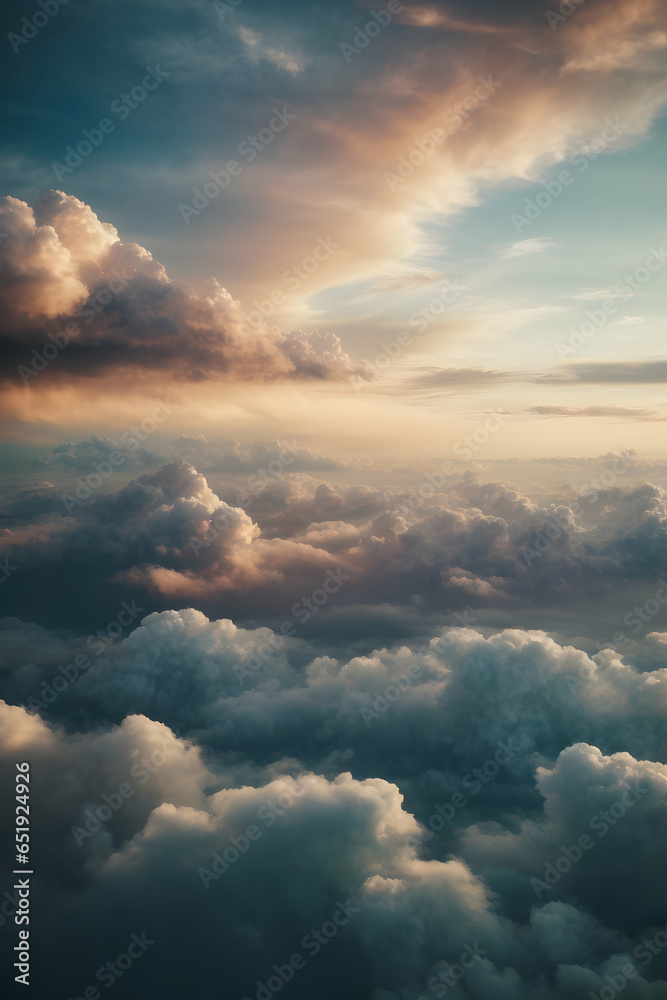 Cloud background created using AI generative tools with realistic photo method Cloud background created using AI generative tools with realistic photo method