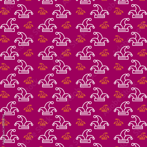 Jester Seamless Pattern, Vector Illustration Background