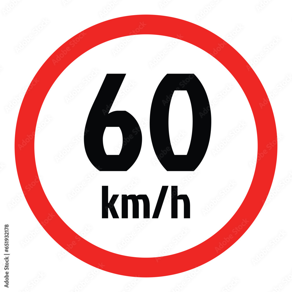 speed limit warning sign icon, traffic symbol. vector isolated on white background. simple and modern design speed limit warning sign icon, traffic symbol. vector isolated on white background. simple and modern design
