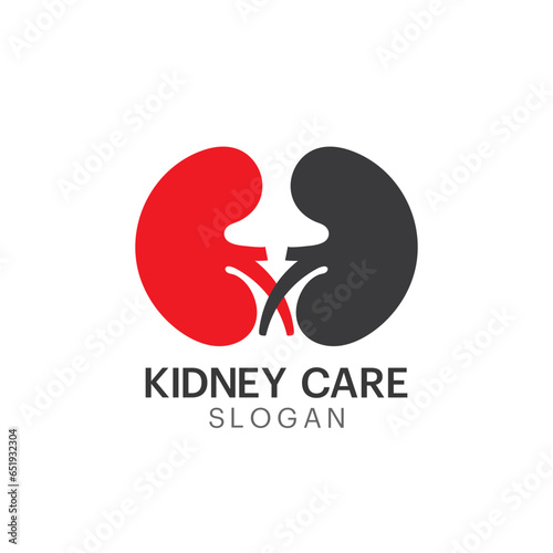 Human Kidney medical vector logo . simple Vector logo Kidney isolated on a white background. Urology logo icon vector design template - EPS 10