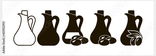 Stencil jug olive icon Food clipart Vector stock illustration EPS 10