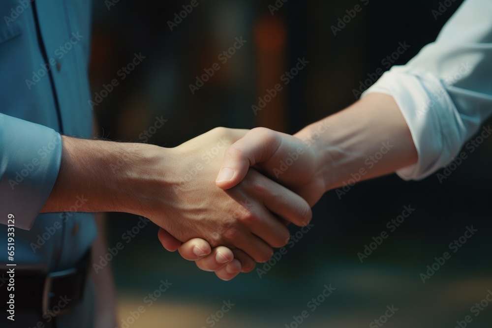 A close-up image of two individuals shaking hands. This picture can be used to depict business deals, partnerships, teamwork, or professional networking opportunities. A close-up image of two individuals shaking hands. This picture can be used to depict business deals, partnerships, teamwork, or professional networking opportunities.