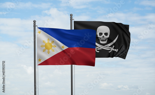 Pirate and Philippines flag