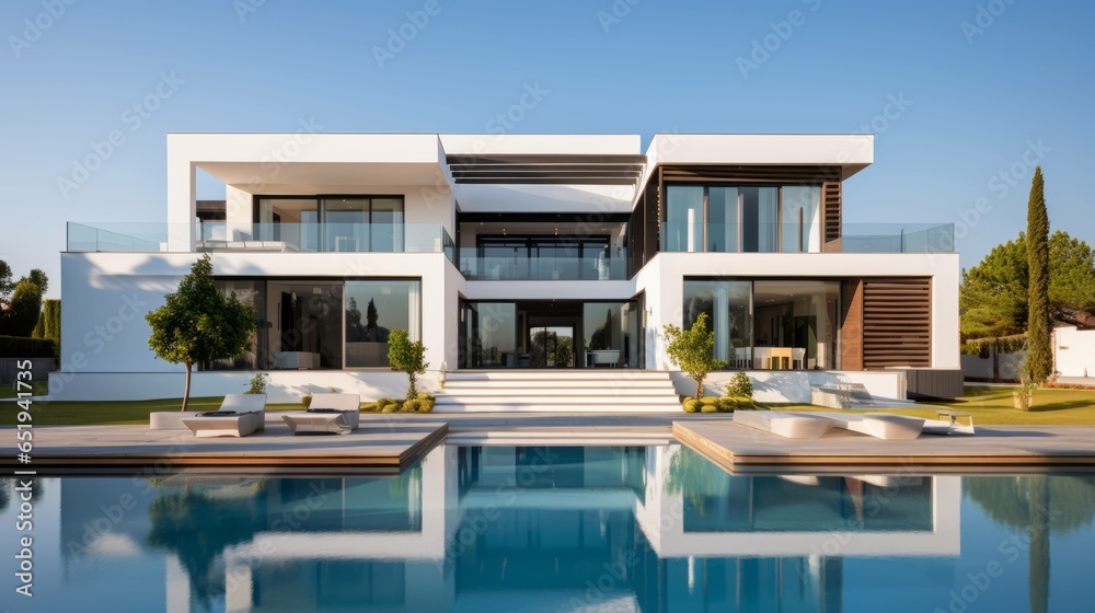 Fototapeta premium Modern luxury house design concept