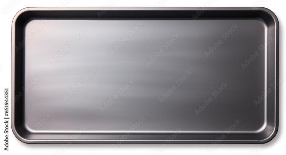 Isolated Baking Sheet - Kitchen Tool for Baking Empty Metal Rectangle Sheet Teflon Tray Isolated Baking Sheet - Kitchen Tool for Baking Empty Metal Rectangle Sheet Teflon Tray