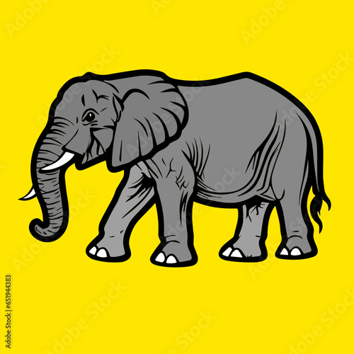 Elephant vector cartoon © Saadat