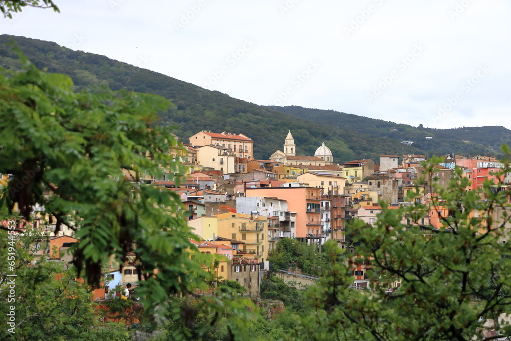 view to Lanusei, a sardinian town on Barbagia mountain