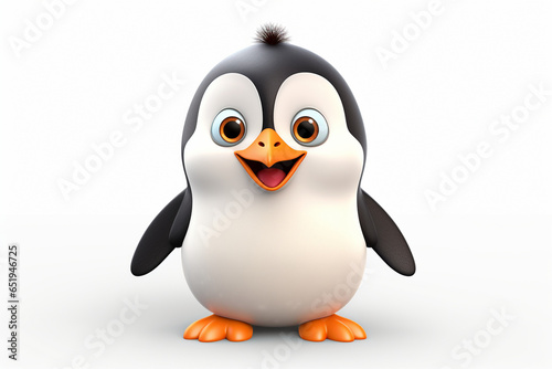 3d cartoon design cute character of a penguin © imur