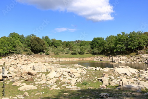 Lake Lago Bau muggeris in Sardinia, Italy photo