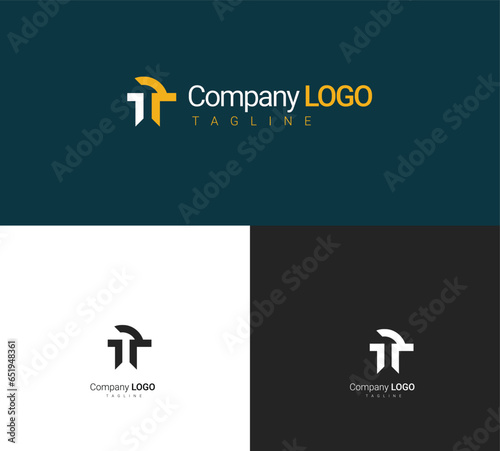 F and R letter logo concept with monogram geometric style. logo built from open door.  describing the hotel industry's welcome and ease of receiving guests