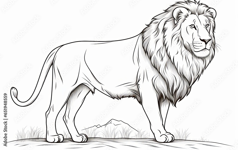 Fototapeta premium lion isolated on white