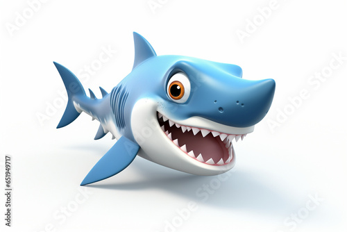 3D design of a cute shark character