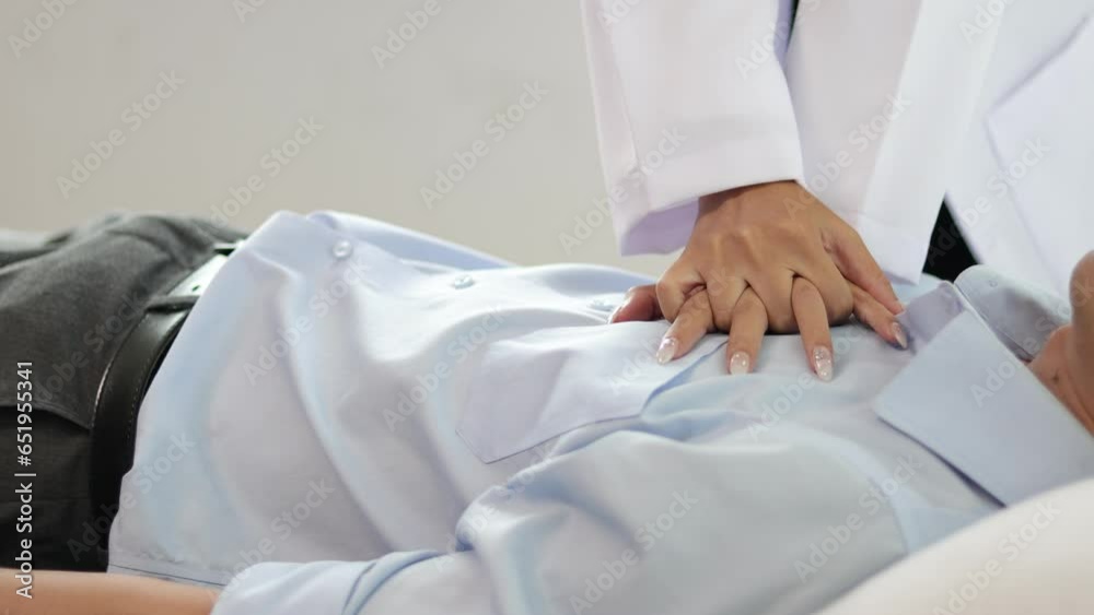 First aid emergency CPR on a man who has shock , One Part of the Process Resuscitation. First aid emergency CPR on a man who has shock , One Part of the Process Resuscitation.