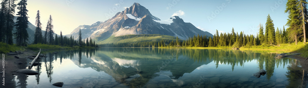 Lake Landscape in the Mountains