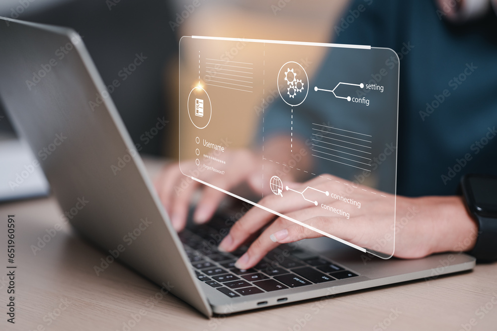 Setting User privacy security and encryption, secure internet access Future technology and cybernetics. Setting User privacy security and encryption, secure internet access Future technology and cybernetics.